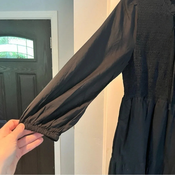 ~J. Crew~ Smocked long-Sleeve Boho Midi Dress - Picture 7 of 8